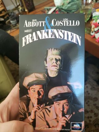 Abbott And Costello Meet Frankenstein (vhs,  1991) Horror Comedy Vintage