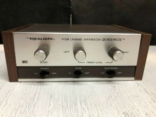 Retro Vintage Realistic Quatravox Four Channel Synthesizer Japan By Radio Shack