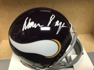 Alan Page Minnesota Vikings Signed Autographed Mini Helmet Jsa Ff15908