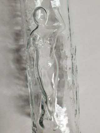 Vintage Libby Naked Lady Clear Glass Vase Or Cocktail Glass