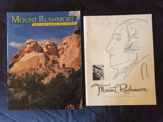 2 Vintage Mount Rushmore National Memorial Souvenir Brochure / Book 1970 & 1993