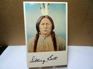 Vintage Postcard Native American Indian Chief Sitting Bull