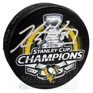 Kris Letang Pittsburgh Penguins Signed Autographed 2016 Stanley Cup Champs Puck