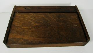 Vintage Wooden Stationary Letter Box Top Writing Lap Desk Maine
