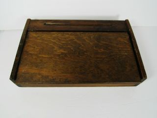 Vintage Wooden Stationary Letter Box Top Writing Lap Desk Maine 2