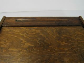 Vintage Wooden Stationary Letter Box Top Writing Lap Desk Maine 3