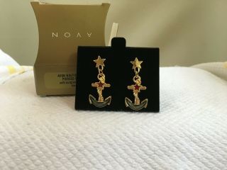 Vintage 1997 Avon Nautical Novelty Pierced Earrings - Dangle