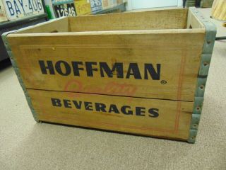 Vintage Hoffman Quality Beverages Wood Crate Box Case Newark Jersey Nj Soda