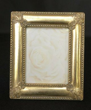 Vintage Ornate Gold Photo Frame Victorian Style,  Rectangle Fits 2 X 3 " Picture