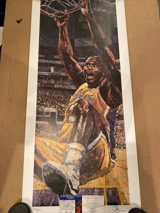 Stephen Holland Signed Shaquille O’neal 17 X 40 Lithograph