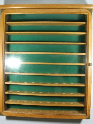 100 Golf Ball Wood Collector Display Case With Glass Door Balls Not