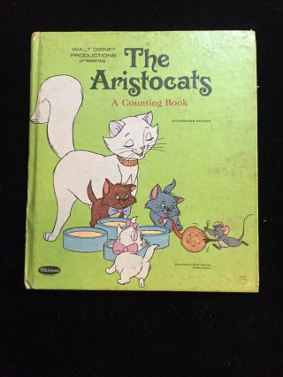 Vintage 1970 Walt Disney The Aristocats - A Counting Book.  Whitman