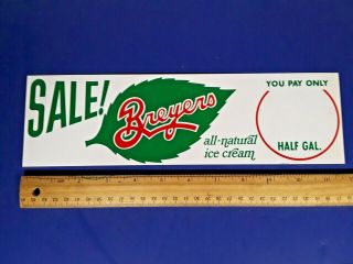 Vintage Breyers Ice Cream Store Display Sign Dairy Inserts