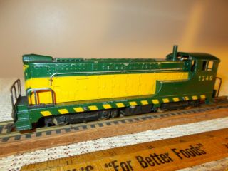 Vintage Fleischmann Baldwin Diesel Switcher Locomotive 1340,  Runs,  Green/yellow