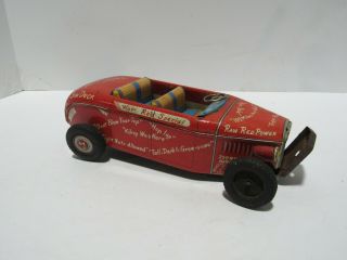 Vintage Japan Tin Hot Rod Friction Car Or Restoration
