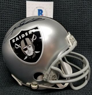 Rod Woodson Signed Autographed Oakland Raiders Riddell Mini Helmet.  Bas Beckett