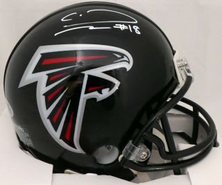 Calvin Ridley Autographed Signed Atlanta Falcons Mini Helmet Beckett 144493