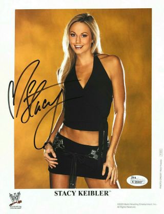 Wwe Stacy Keibler P - 833 Hand Signed Autographed 8x10 Promo Photo With Jsa