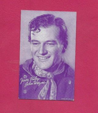 Vintage Arcade Exhibit Card - John Wayne - Actor Cowboy Movie Star Nm