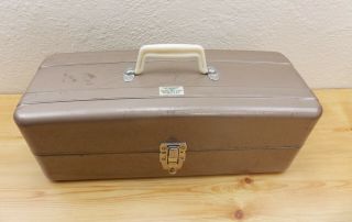 Vintage Union Steel Chest Corp Model 5419 Steel Tackle Tool Box 19 " Leroy Ny Usa