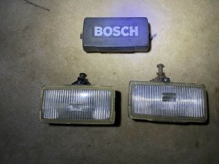 Bosch Set Of 2 Fog Lights Vintage Le 1713 C Steel Housing Single Screw Mercedes