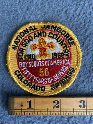 Vintage 1960 National Jamboree Colorado Springs Boy Scouts Bsa Patch 50 Years B2