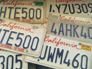 California License Plates Expired Vintage Man Cave Yard Art