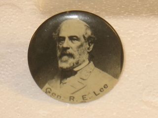 Vintage General Robert E Lee Pin 1 1/4 " Diameter Rudolph Bros Philadelphia