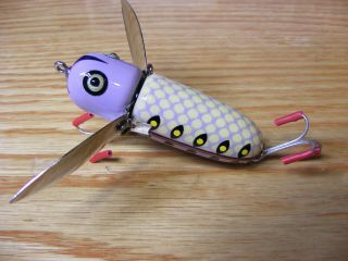 C Hines Heddon Style Crazy Crawler in Lavender Yellow Scales Color 3