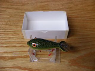 C Hines Heddon Style Tadpolly Runt Lure In Green Crackleback Color