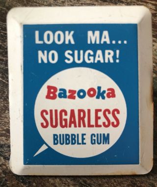 Vintage 1960 Advertising Topps Bazooka Bubble Gum - Tin/metal Paper Clip Fastener