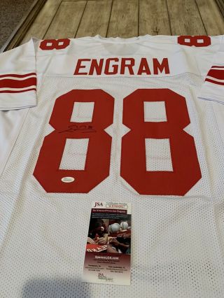 Evan Engram Autographed/signed Jersey Jsa York Giants Star Te Ole Miss