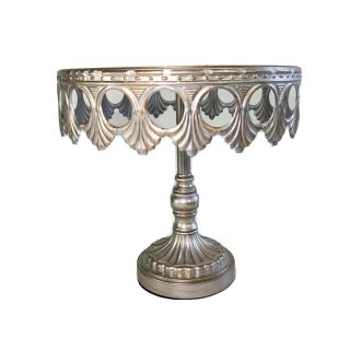 10 Inch Wedding Cake Stand Round Silver Metal Event Party Display Pedestal Plate