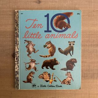 Vintage Ten Little Animals,  1974 A Little Golden Book