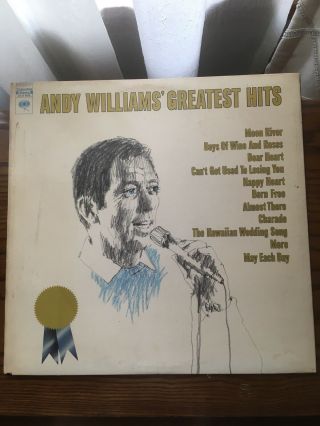 Vintage Andy Williams Greatest Hits.  Ec
