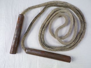 Vintage Jump Rope All Metal Handles Heavy Duty 107 " Long Include 6 - 1/2 " Handles