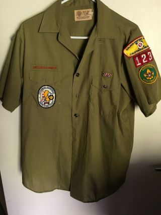 Boy Scout Vintage Adult Shirt With Patches Size Adult Small