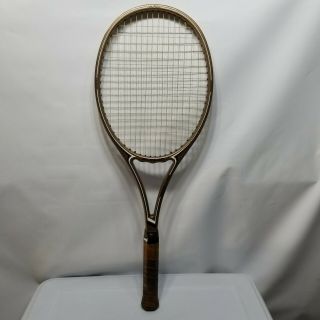 Vintage Dunlop Mcenroe Classic Gold Graphite Tennis Racket Mid Size 4 - 1/2 Grip