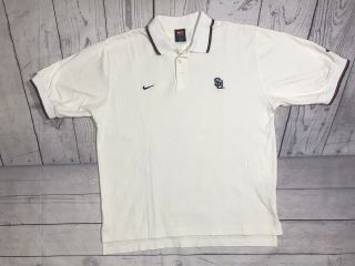 Nike Syracuse Orangemen Athletic Polo Shirt Mens Medium Dri Fit Ncaa Su Vintage