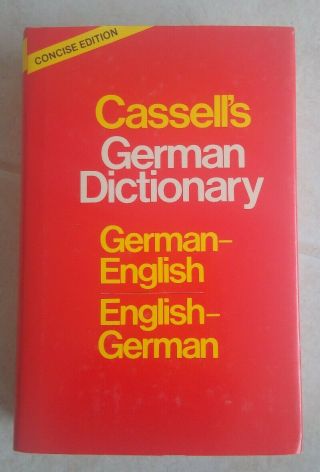 Cassells German English Dictionary 1966 Vintage Reference Book