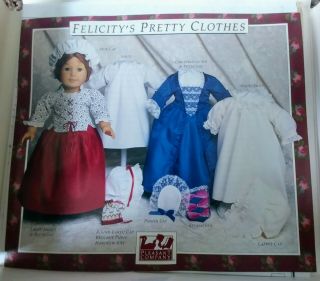 Vintage 1992 American Girls Felicity Doll Dress Pattern Wardrobe