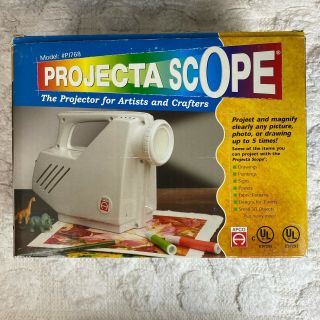 Vtg Projecta Scope Model Pj768 White Projector For Artists Crafters Wall Art