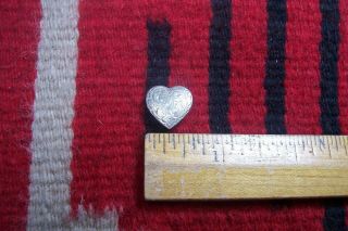Vintage Silver Plated Western Concho - Heart 5/8 " For Bridle Headstall Reins