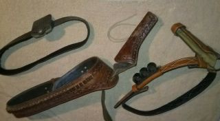 Vintage Leather Gun Belt Holsters Safariland Bianchi
