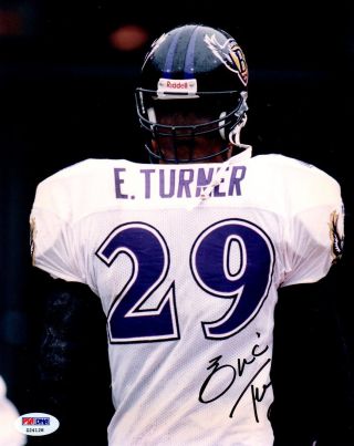 Psa/dna Eric Turner Baltimore Ravens Autographed - Signed 8x10 Photo - Photograph 28