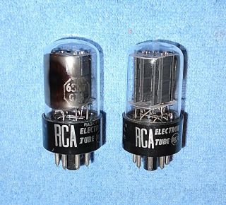 2 RCA 6SN7GTB Vacuum Tubes - 1950 ' s Vintage Audio Twin Triodes 2