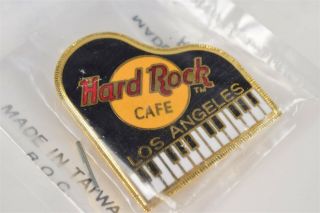 Vintage Old Stock Hard Rock Cafe Lapel/hat Pin Los Angeles,  Ca Black Piano