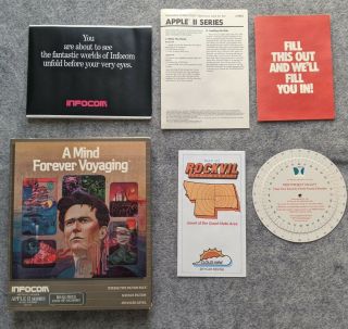 A Mind Forever Voyaging Apple Ii Infocom Vintage Computer Text Adventure Game