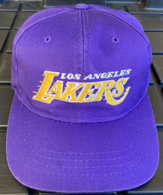 Vintage 90s Los Angeles Lakers Starter Motion Script Snapback Hat Cap Youth Nba