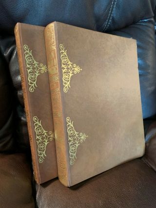 Vintage Man Myth Magic Leather Book Set Encyclopedia Supernatural Purnell 1970s